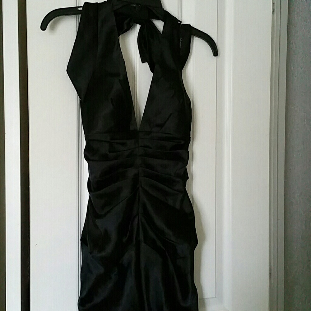 Morgan & Co. Black Halter Dress